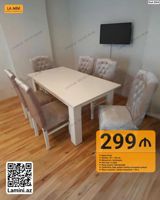 Məhsul: Masa dəsti (Kod: 3504) Tərkib: - 1 ədəd düzbucaqlı masa - 6 — Furniture