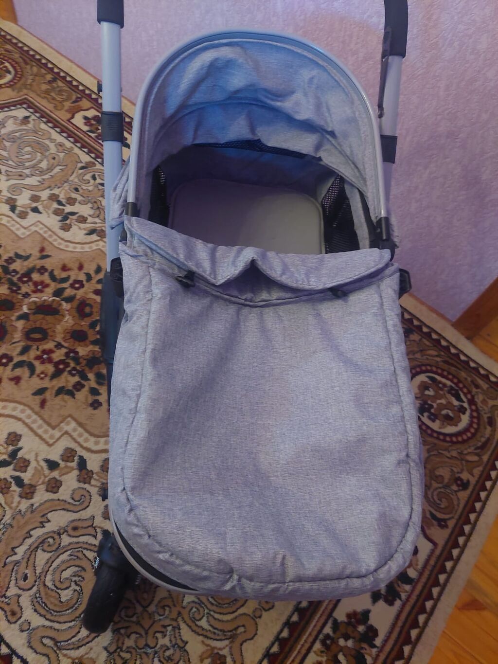 Uşaq arabası – çoxfunksiyalı beşik-tipli model - Rəng: açıq boz.ideal — Mallar, Masazır (6)