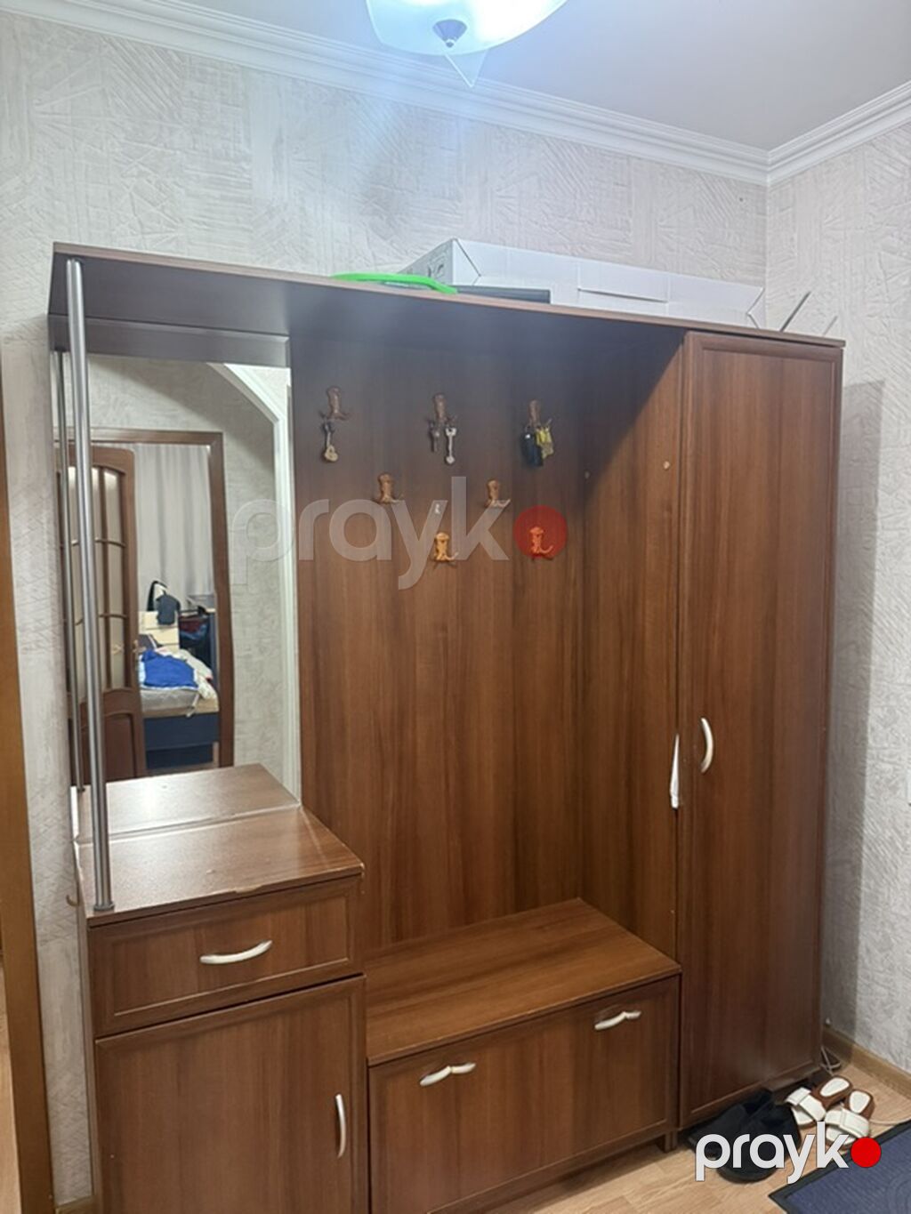Dəhliz üçün çoxfunksiyalı giriş dəsti - ağac teksturalı laminat — Saxlama mobilyası, Bakı (2)