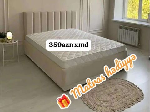 Yeni, İkinəfərlik çarpayı, Bazasız, Matras ilə, Siyirməsiz, Azərbaycan