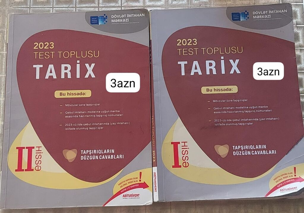 Məhsul: “2023 Test Toplusu – Tarix” (DİM), I və II hissə — Kitablar və jurnallar, Digah