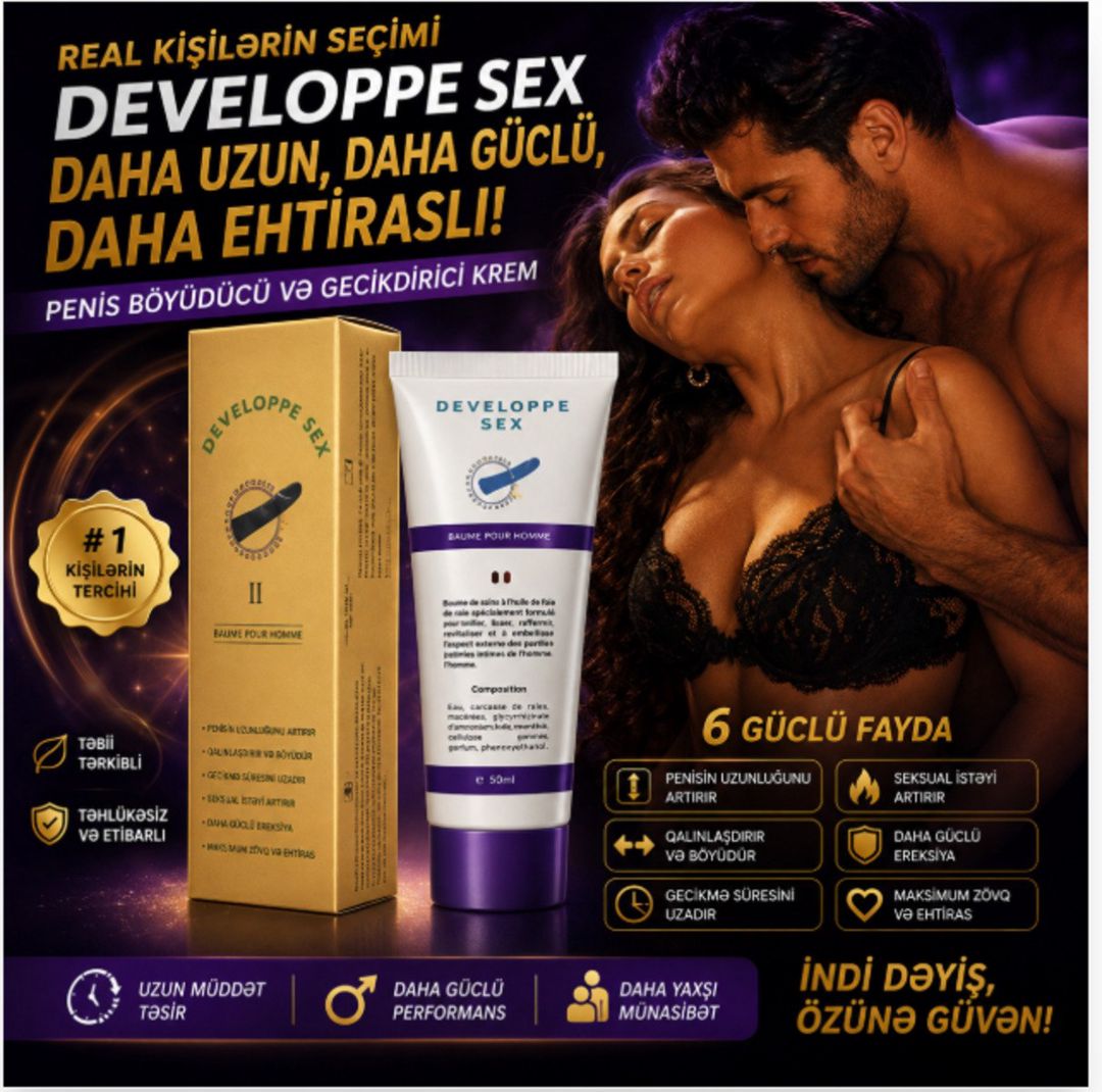 Developpe Sex böyüdücü və gecikdirici krem — Şəxsi əşyalar, Bakı