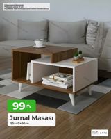 Jurnal Masası – müasir dizayn, funksional saxlama bölmələri ilə. Ölçü — Furniture