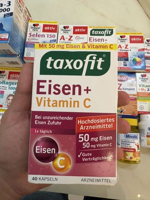 Taxofit Eisen + Vitamin C – dəmir və C vitamini kompleks kapsulları — Bakı