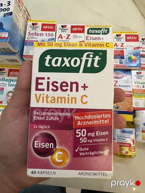 Taxofit Eisen + Vitamin C – dəmir və C vitamini kompleks kapsulları — Bakı