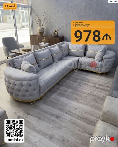 LA Mini – Künc Divan - Model: Künc divan - Ölçülər: 300 200 sm — Bakı
