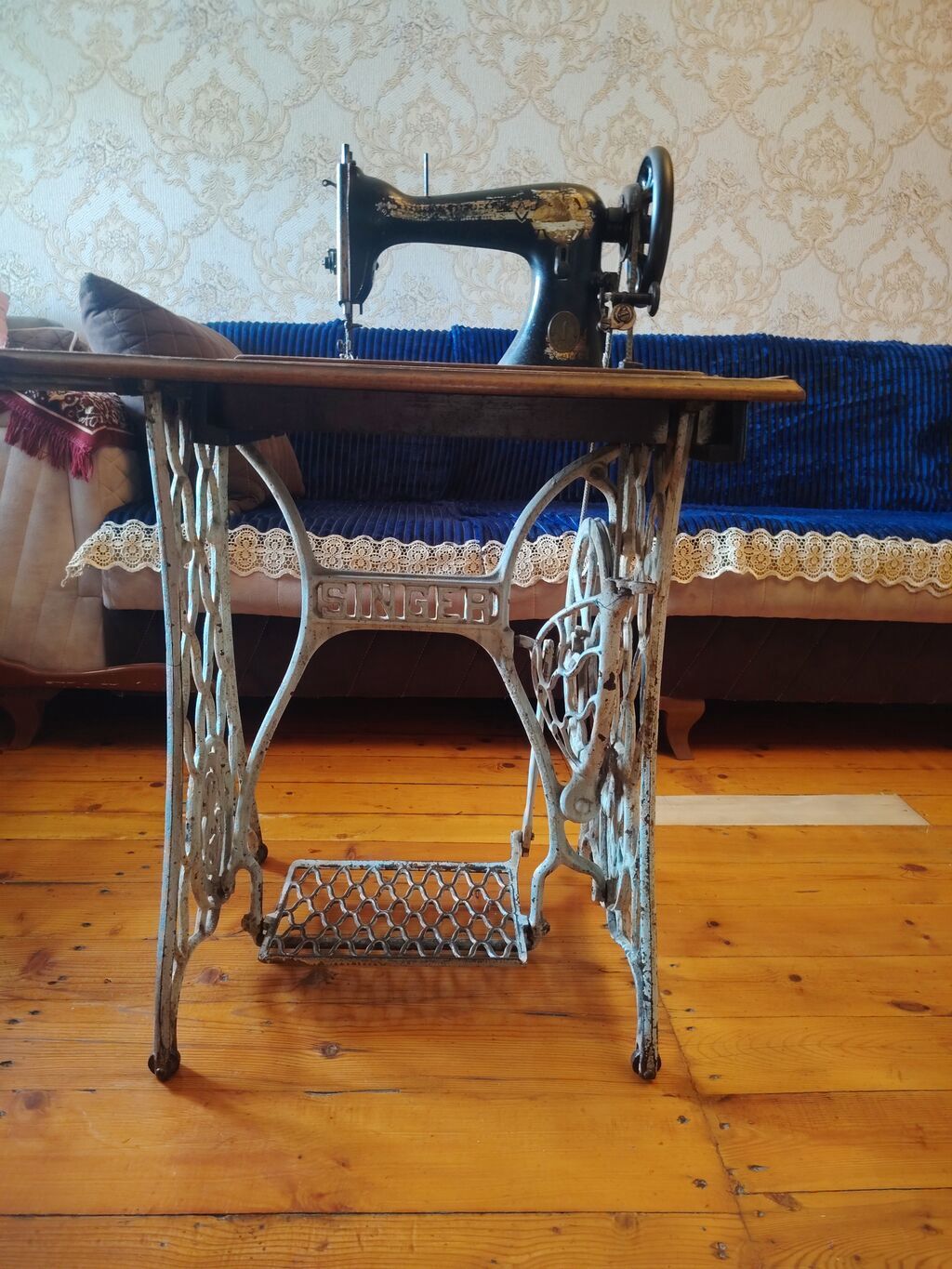 Vintage Singer tikiş maşını – pedallı stolüstü model. Xüsusiyyətlər — Mallar, Xırdalan (2)