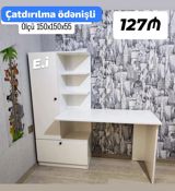 *Yazı Masası Dolablı 127Azn💥* ✔️ Rəng : Ağ/Krem ✔️ Çatdırılma — Bağ mebeli