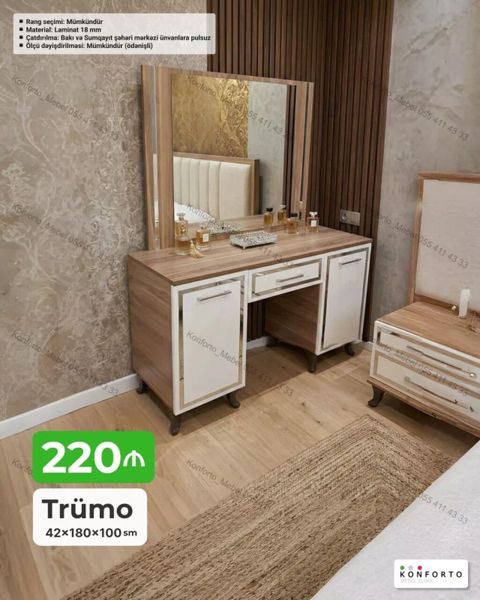 Trümo – 42×180×100 sm - Material: 18 mm laminat - Rəng seçimi