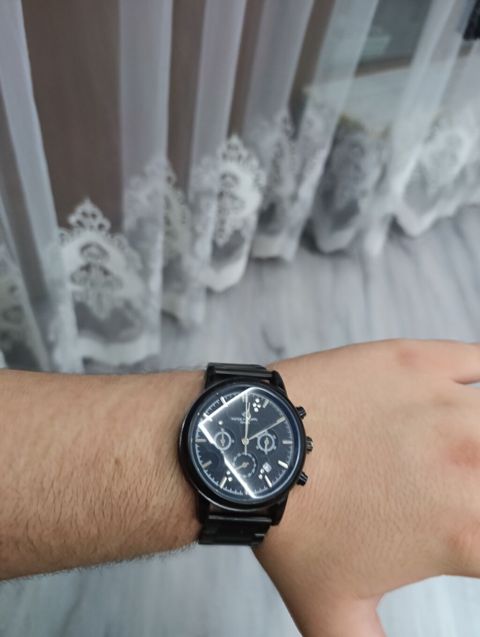 Qara rəngli kişi qol saatı Patek Philips - Korpus və qolbaq: metal