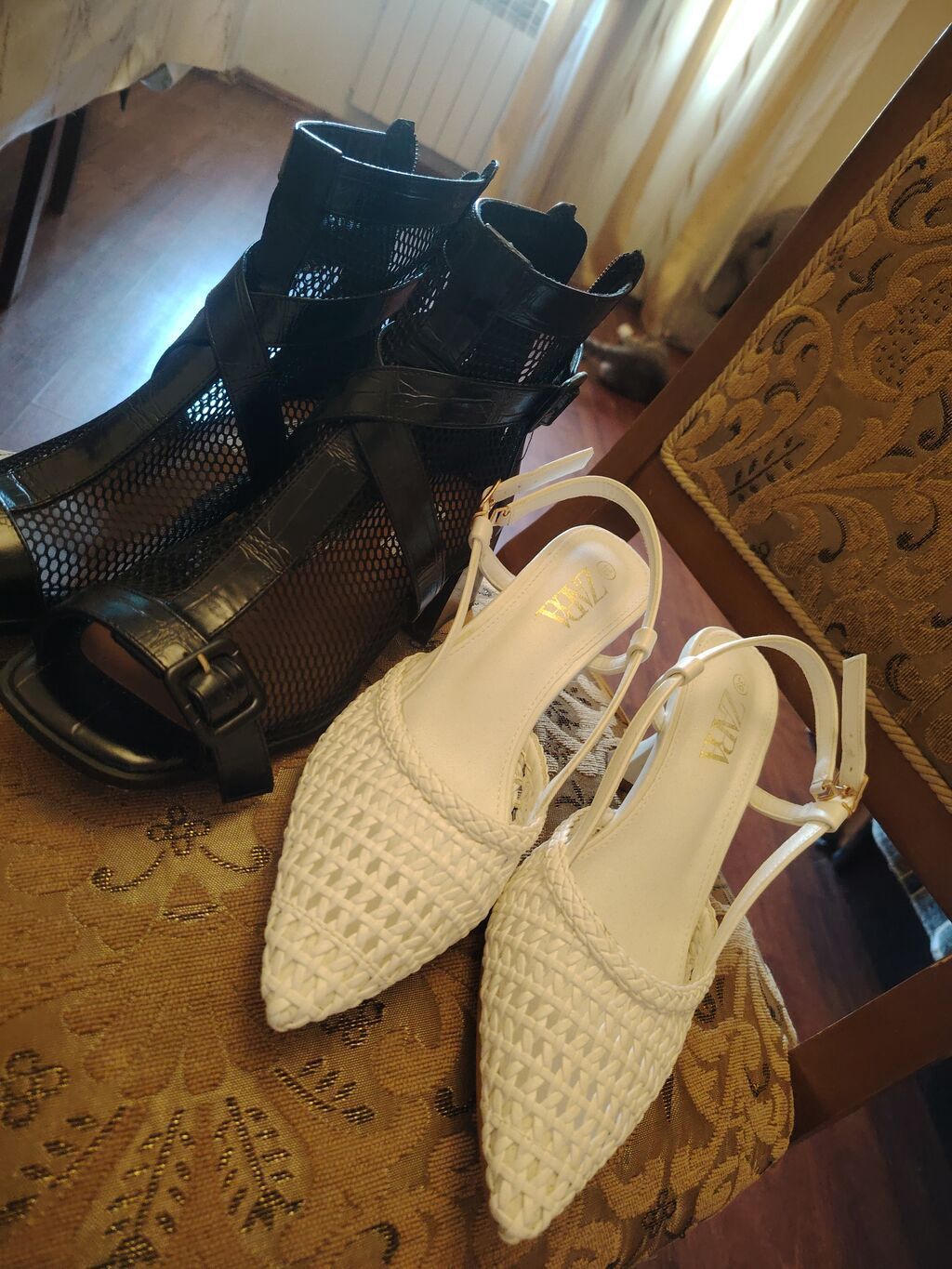 Məhsul: Qadın ayaqqabıları – 2 cüt 1) Qara torlu sandal/bootie - — Şəxsi əşyalar, Bakı (2)