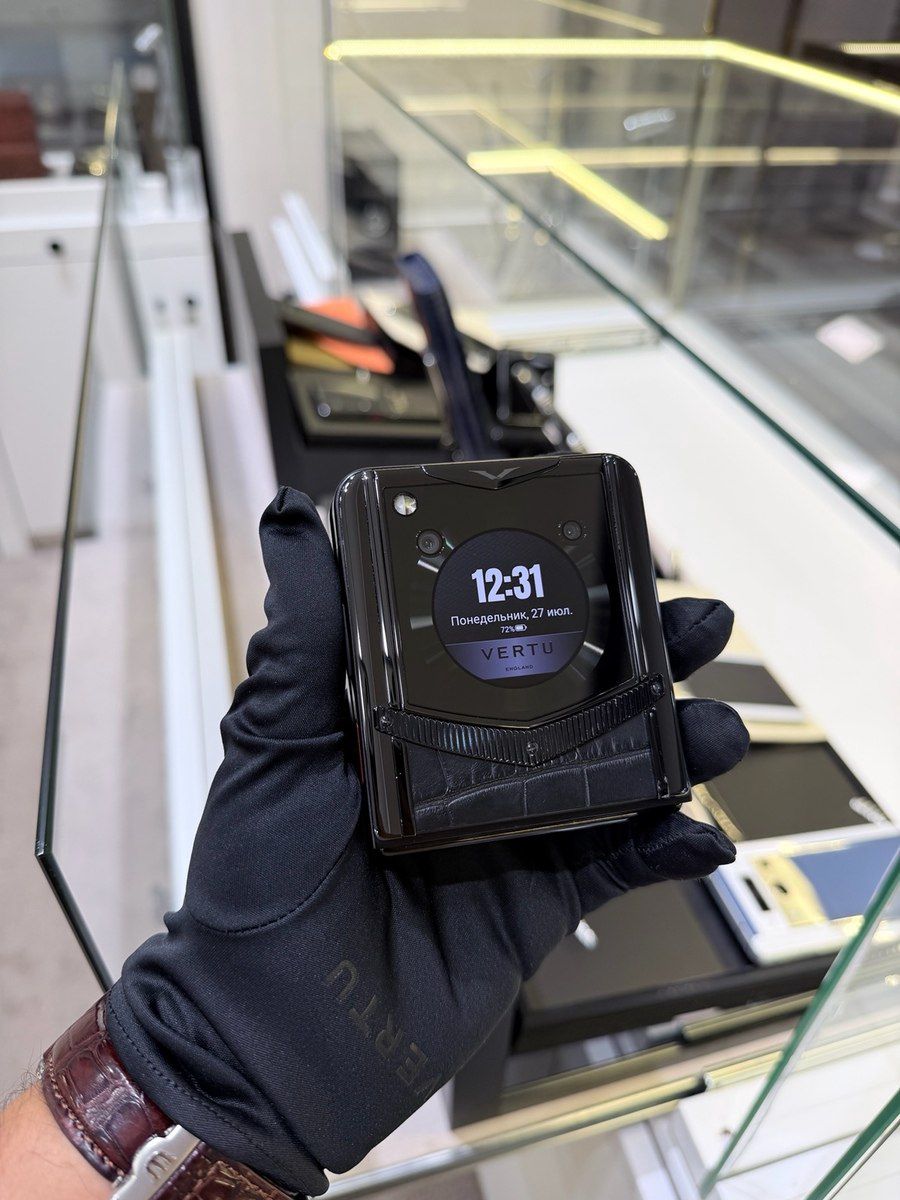 Vertu Ironflip Alligator Skin Basalt Black 512GB/12GB — Mallar, Bakı (7)