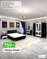 Yataq Dəsti – 750 ₼ Komplektə daxildir: - Çarpayı: 1 ədəd, 160 × 200 — Furniture