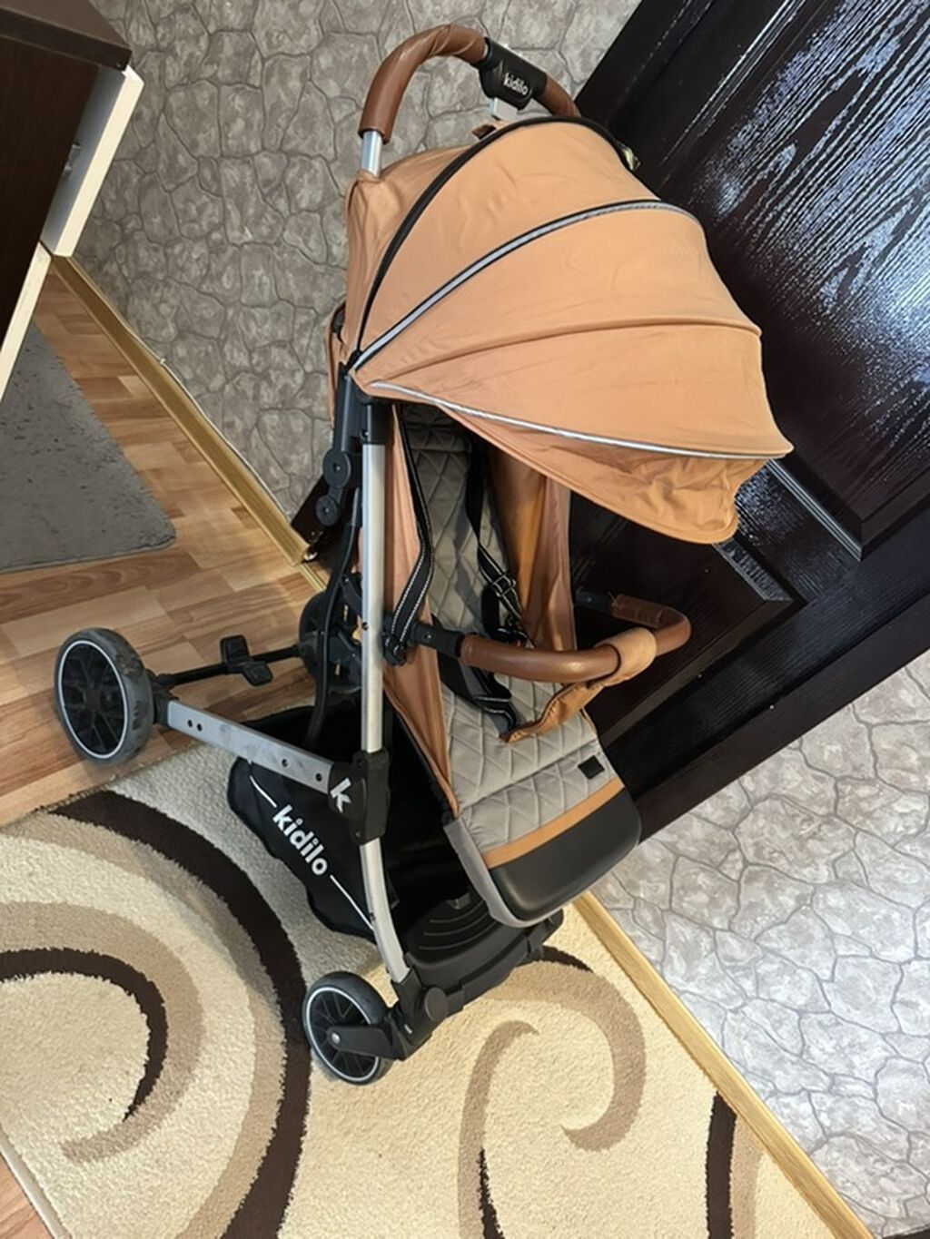 Kidilo uşaq arabası – qəhvəyi rəng - Brend/model: Kidilo - Rəng — Arabalalar, Bakı (3)
