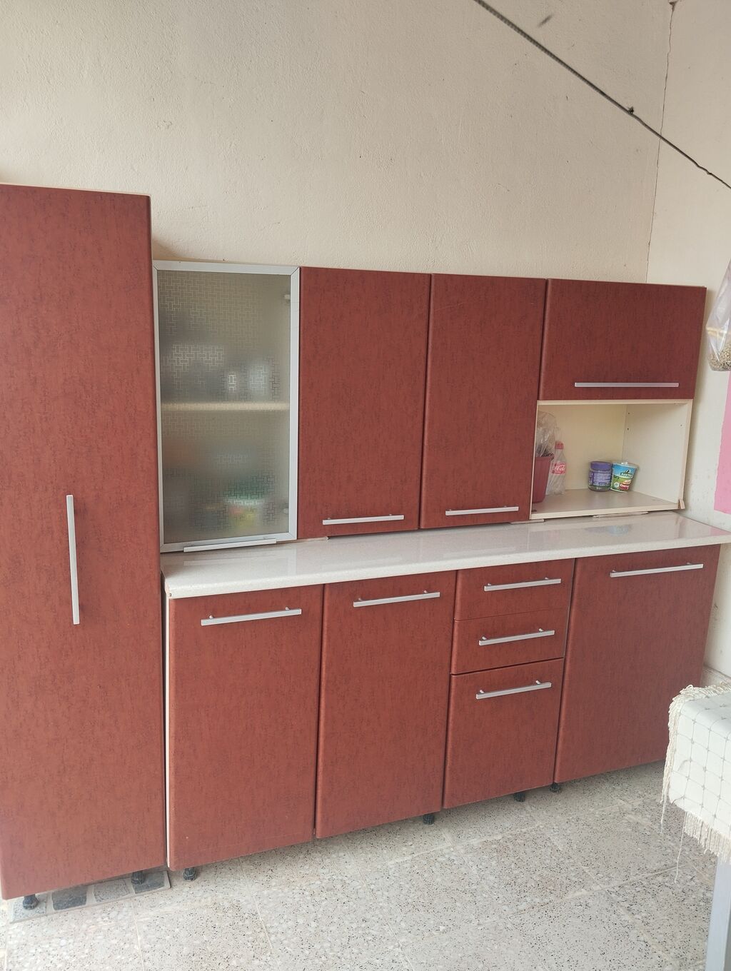 Mətbəx mebeli dəsti - Material: laminat/MDFlam fasadlar, ağ karkas; — Mebel, Digah (4)