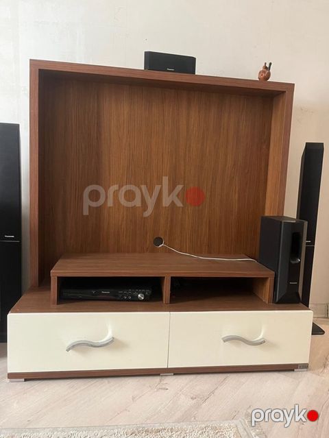 TV stendi və media konsol - Material: ağac teksturalı laminat korpus