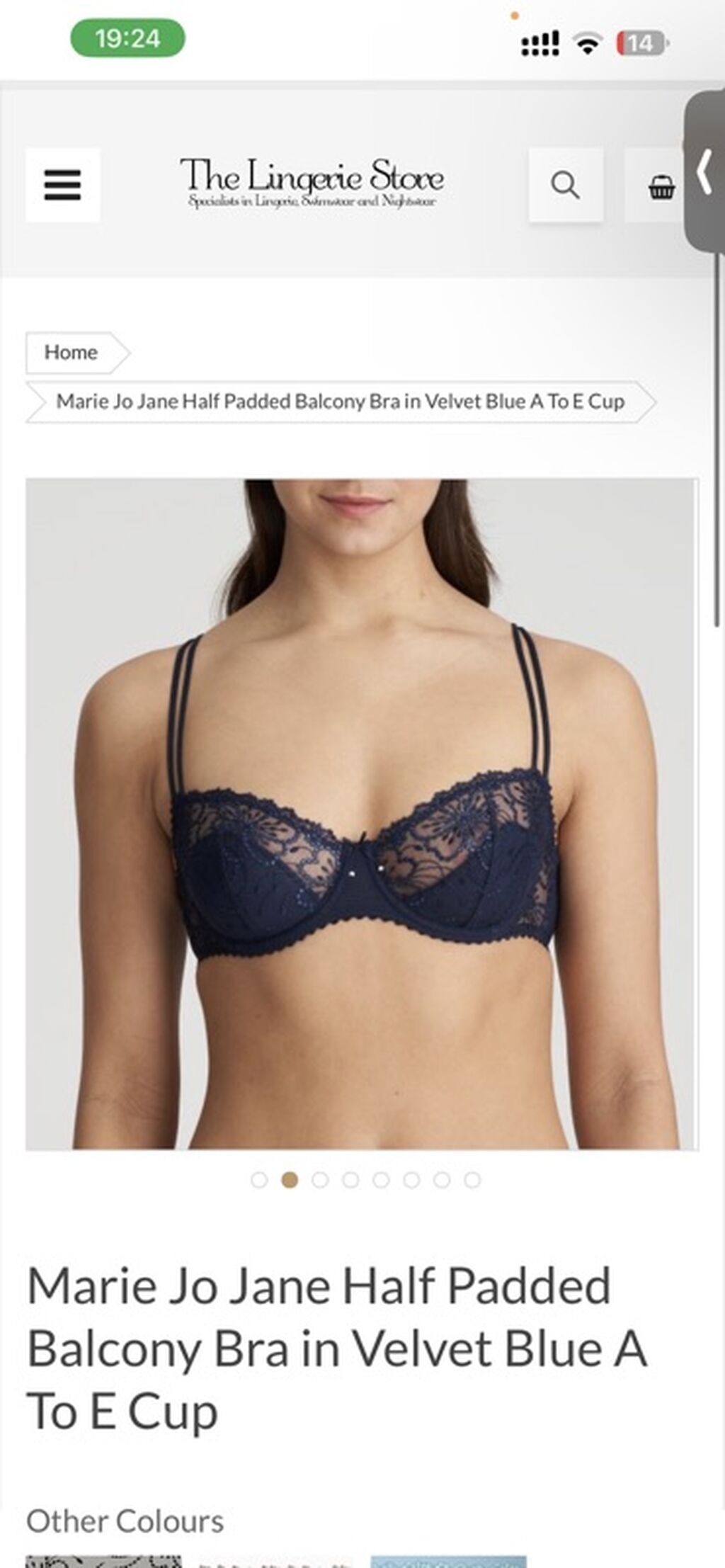 Marie Jo Jane Half Padded Balcony Bra – Velvet Blue - Model: Jane — Şəxsi əşyalar, Bakı (8)