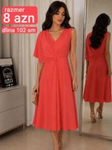 Zərif və diqqətçəkən qadın donu. Model mercan tonunda hazırlanıb və — Nara Ashurova — Личные вещи