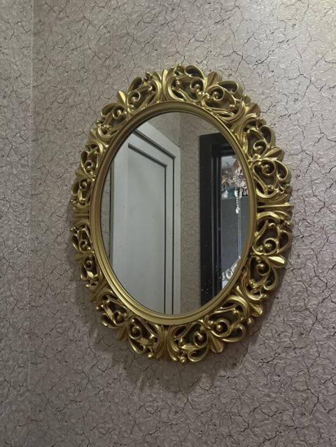 Güzgü Divar üçün, Oval, Dekorativ, Naxışlı