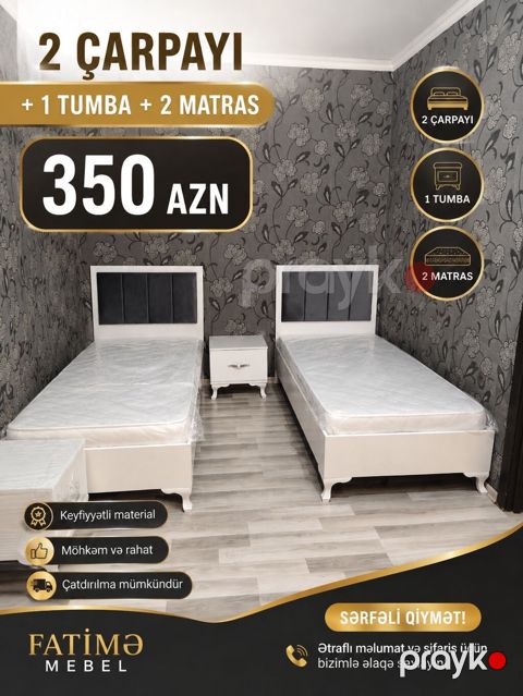 2 təknəfərlik çarpayı, Tumba, Yeni