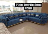 Chester üslubunda mavi künc divan - Ölçü: 3×2 m - Qiymət: 1120 AZN — Mallar