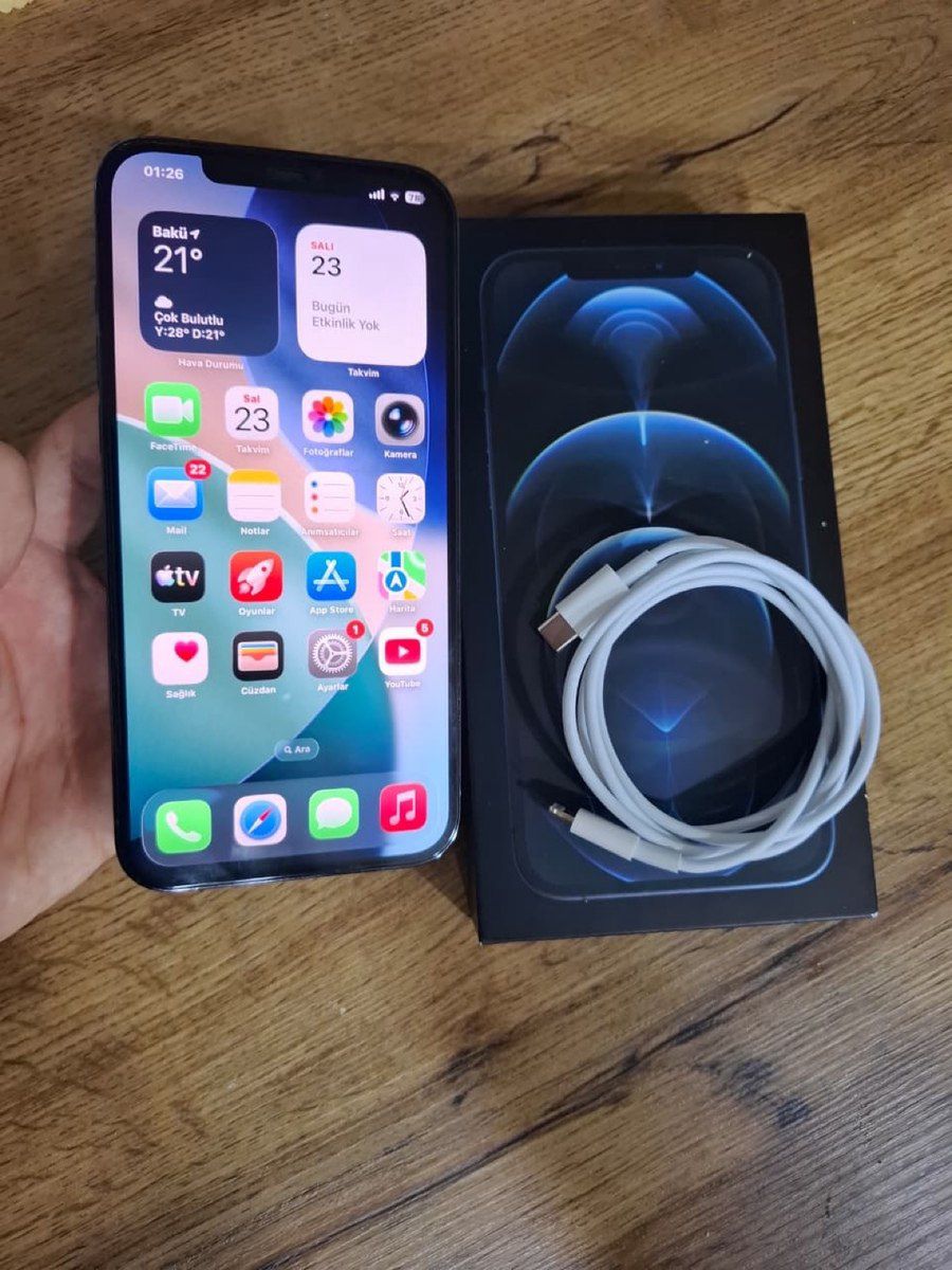 Apple iPhone 12 Pro Max Pacific Blue 128GB/6GB — Telefonlar və qadjetlər, Bakı (2)