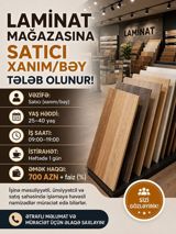 Satış məsləhətçisi tələb olunur, 30-45 yaş, 1 ildən az təcrübə, Aylıq ödəniş — Продажи
