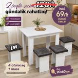 Məhsul: Mətbəx/diman otağı üçün kompakt masa dəsti Tərkib: - 1 ədəd — Mebel