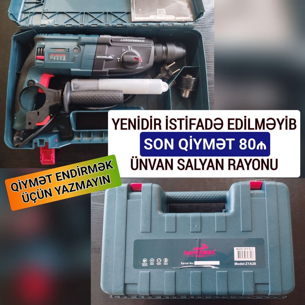 DavamBek Z1A28 perforator/daşdelənci – dəst şəklində. Xüsusiyyətlər — Perforatorlar, Salyan