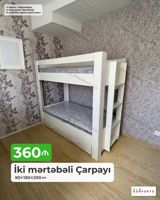 İki mərtəbəli çarpayı – 90×180×200 sm Xüsusiyyətlər: - Komplektdə 2 — Mebel
