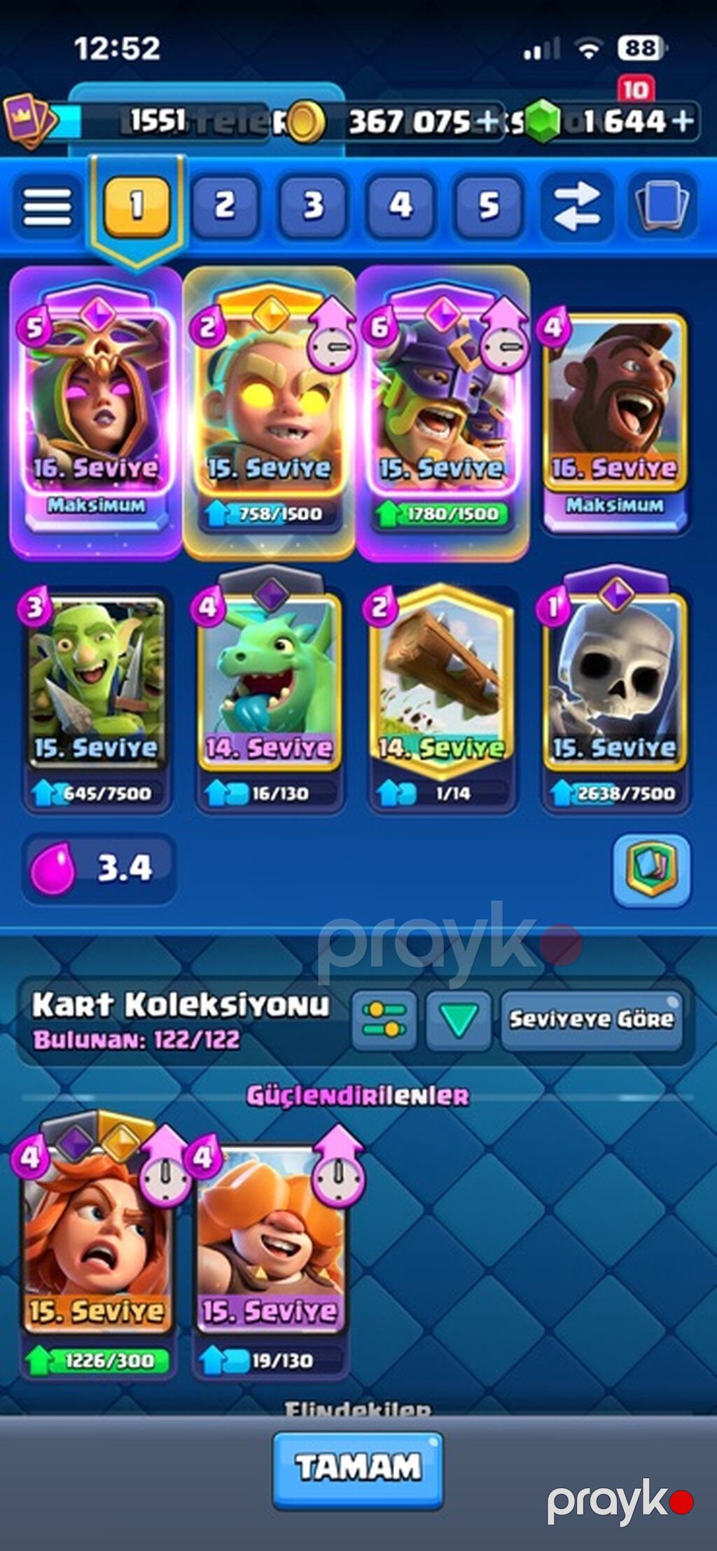 Clash Royale hesabı – güclü resurs və kolleksiya - Kasa: 367 075 — Mallar, Digah (5)