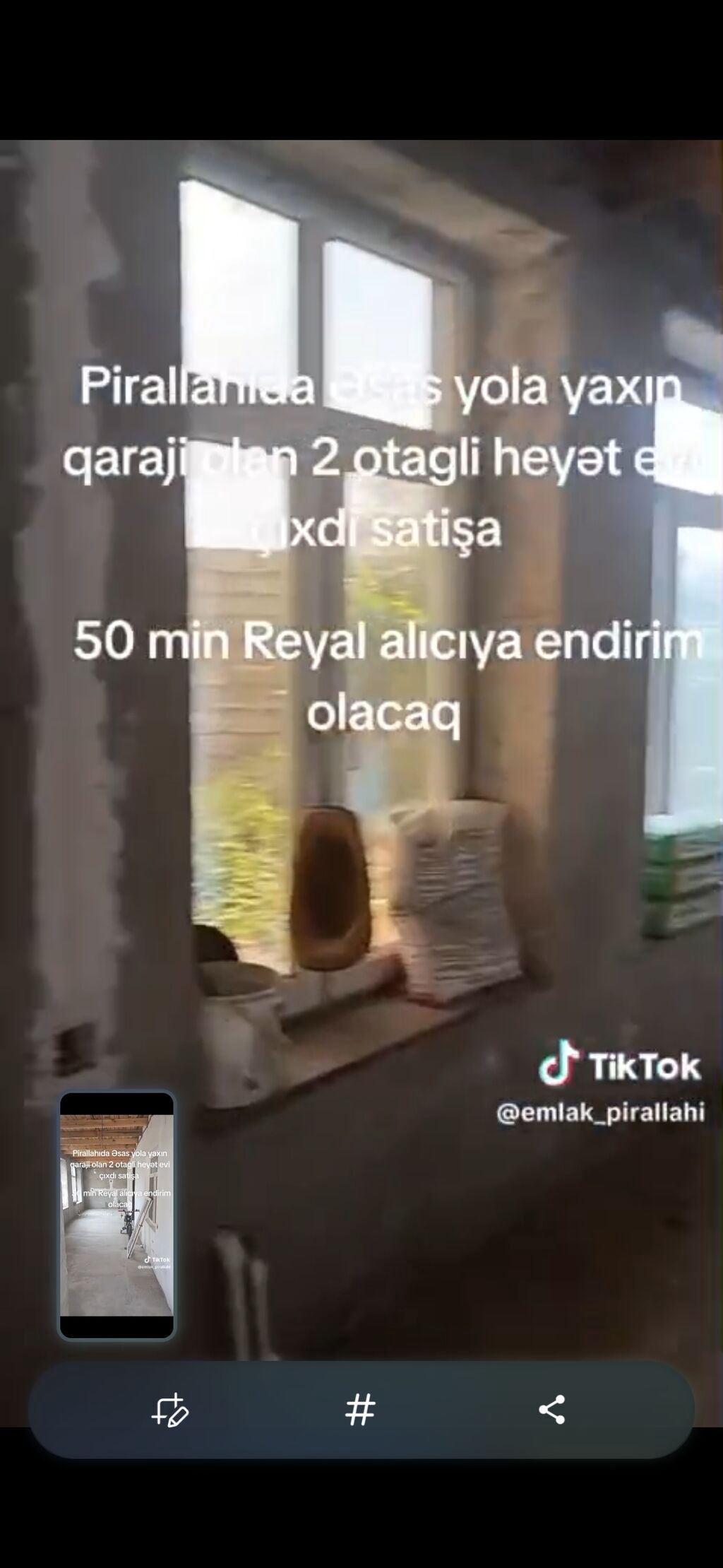 Pirallahıda əsas yola yaxın yerləşən 2 otaqlı həyət evi. Həyətdə qaraj — Daşınmaz əmlak, Digah (8)