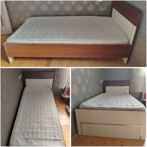 İşlənmiş, Təknəfərlik çarpayı, Bazasız, Matras ilə, Siyirməsiz