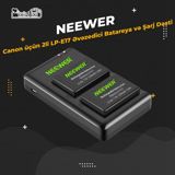 Neewer Canon 2li LP-E17 Batareya və Şarj Dəsti — İkili İki — Elektronika