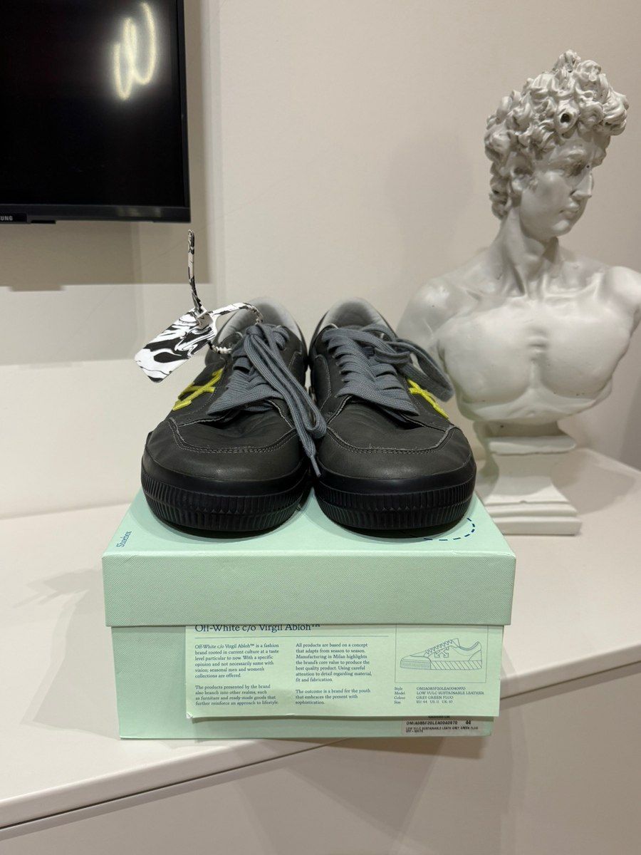 İdman ayaqqabısı Off-White Low Vulc Grey Green Fluo — Şəxsi əşyalar, Bakı (3)
