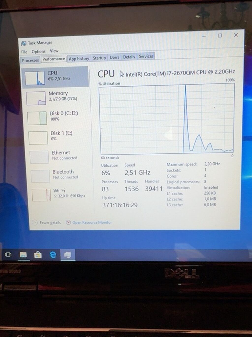 Dell Core i7 noutbuk satılır Dell noutbuk satılır. İşlək — Dell, Bakı (4)