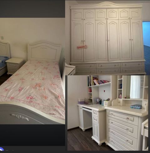 Oğlan və qız üçün, İşlənmiş, 2 təknəfərlik çarpayı, Yazı masası, Dolab, Termo