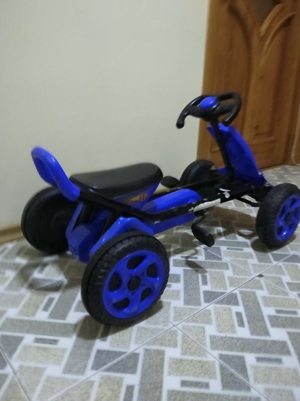 Uşaq pedallı go-kart — mavi rəng — Uşaq nəqliyyatı, Bakı (4)