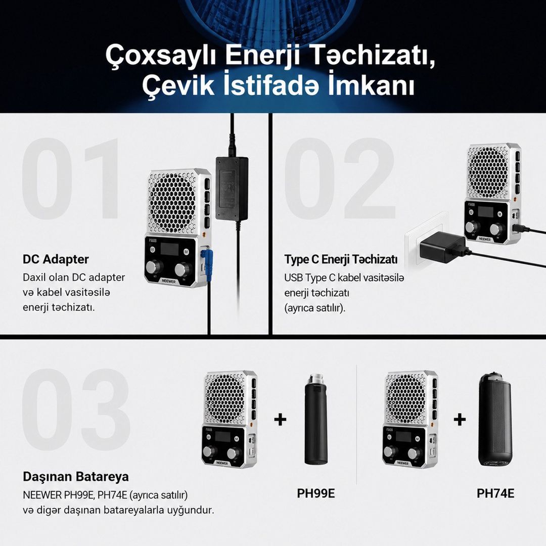 Neewer FS60B 60W Kompakt Daimi İşıq — Elektronika, Bakı (6)