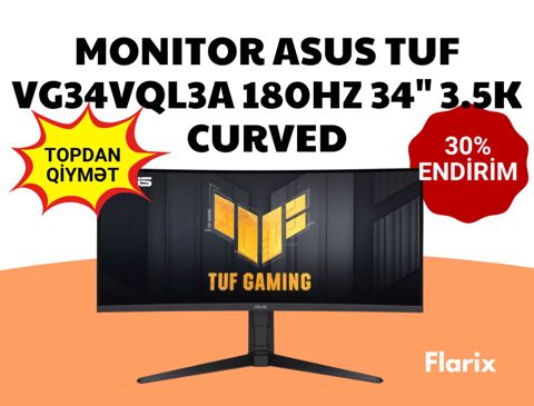 Monitor ASUS TUF GAMING VG34VQL3A 180Hz 34" 3.5K CURVED
