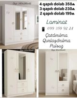 Laminat materialdan ağ rəngli müasir geyim dolabları Variantlar və — Goods