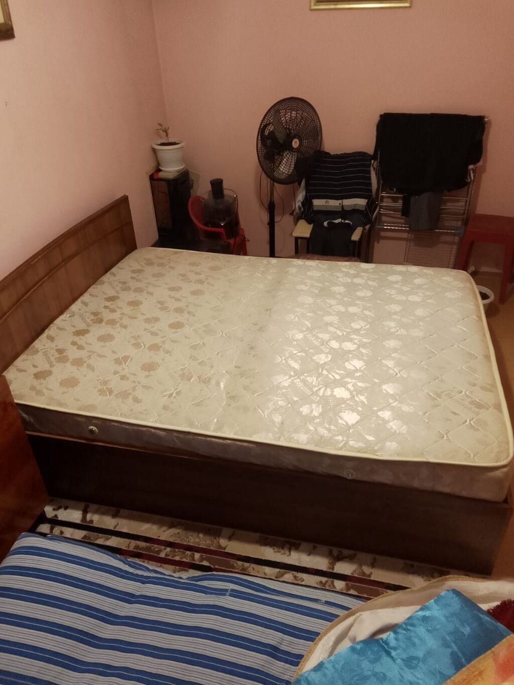 Кровать с базой в отличном состоянии - — Mebel, Bakı (2)