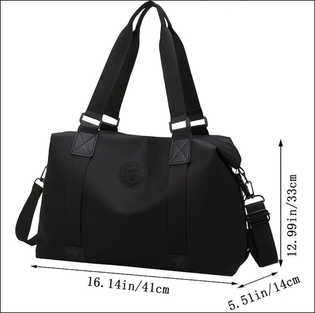 Səyahət/İdman çantası – - Ölçülər: - Qara model: 41 x 14 x 33 sm
