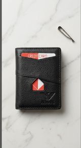 Mexanizmli Emporio Armani kart qabı – incə və funksional dizayn. - — Accessories