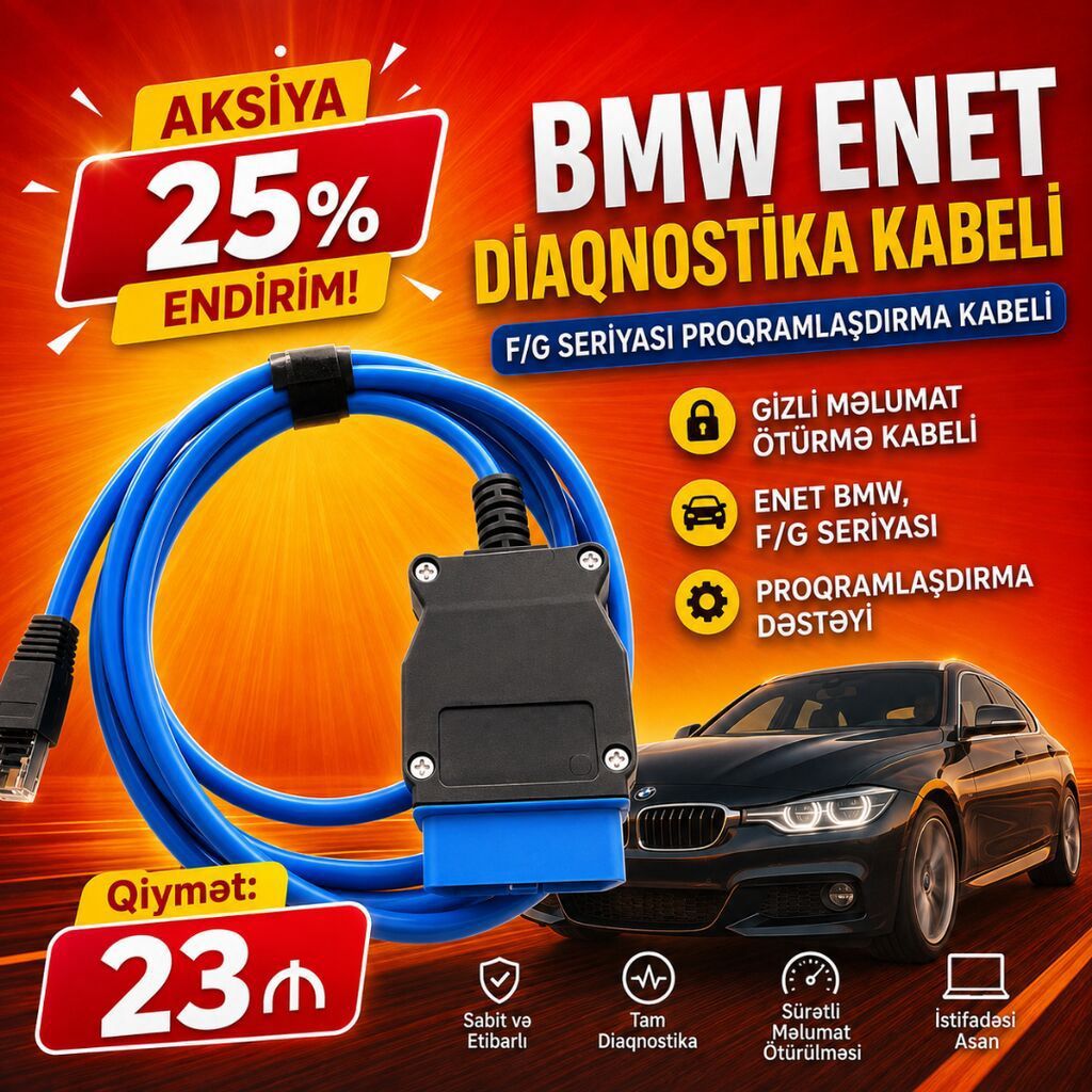 BMW ENET diaqnostika kabeli. Gizli məlumat ötürmə kabeli ENET BMW, 👀 — Avto, Lənkəran (3)