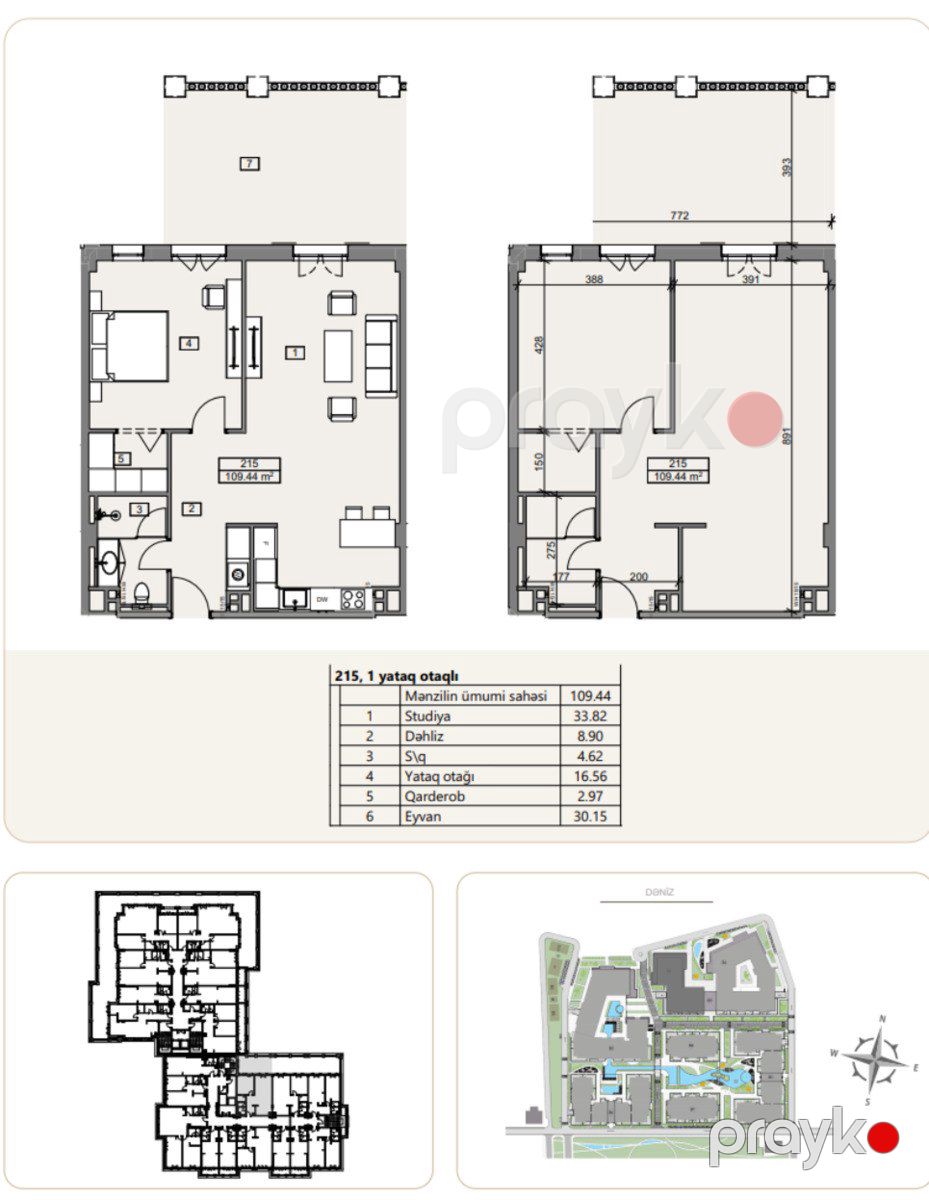 Satılır 2 otaqlı yeni tikili 109.5 m² — Mənzil, Bakı (9)