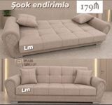 Bej rəngli çevrilə bilən divan – Plus Group dizaynı - 3 yerlik rahat — Furniture
