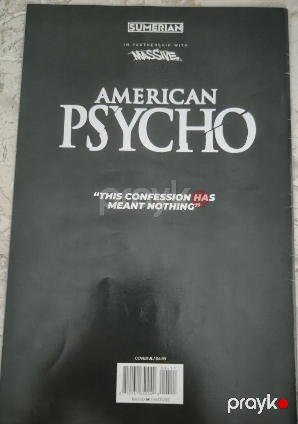 American Psycho – Sumerian Comics, Issue Four (Cover A) - Nəşriyyat — Kitablar və jurnallar, Digah (2)