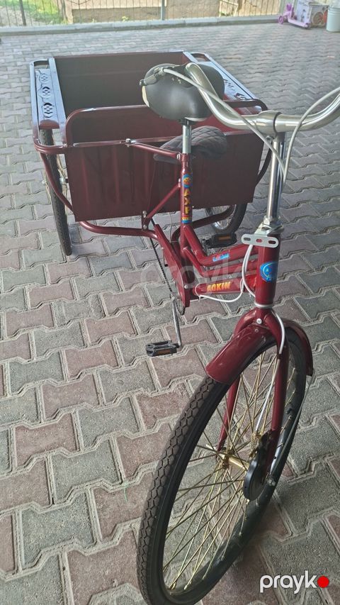 Yükdaşıma üçtəkərli velosiped – Aoxin/AXP - Rəng: tünd bordo (korpus