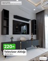 Məhsul: Televizor altlığı və asma modul dəsti - Ölçü: 40 × 50 × 180 — Furniture